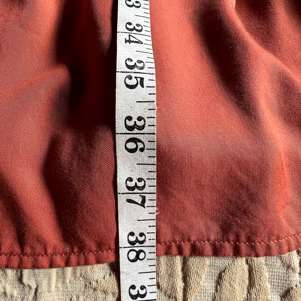 Elegant Rust V-Neck Dress - Picture 9 of 9